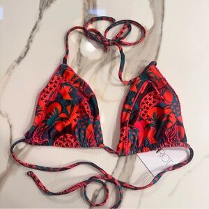 Beach Riot Julie Top in Hearts Of Palm String Bikini Top